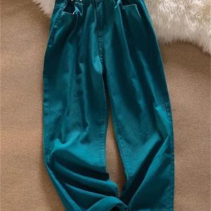 Y2K Grunge High Waist Wide Leg Jeans - Retro 90s Fashion, Summer Y2K Outfits, Gothic