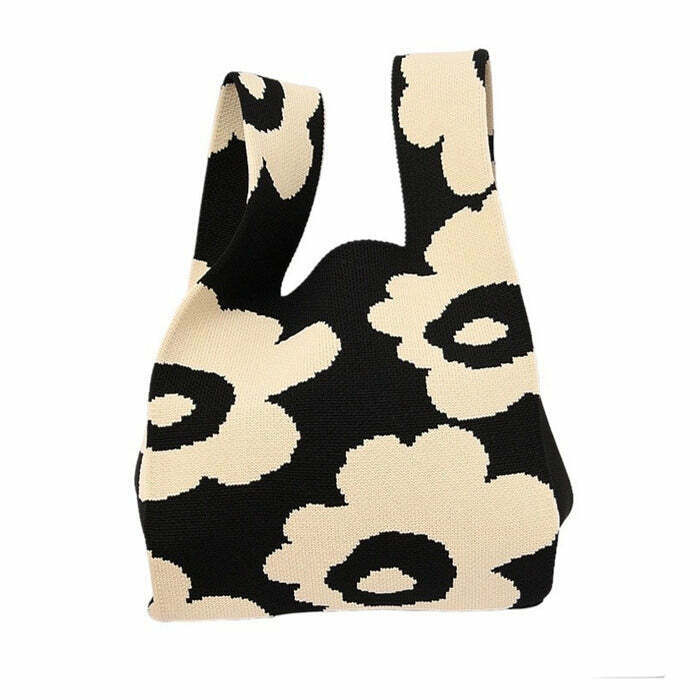 Y2K Grunge Indie Aesthetic Flower Tote Bag - Perfect for 90s Summer Outfits & Retro Style