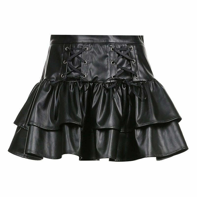 Y2K Grunge Kawaii Goth Pleated Skirt - Retro 90s Fashion, Summer Outfits, and Club