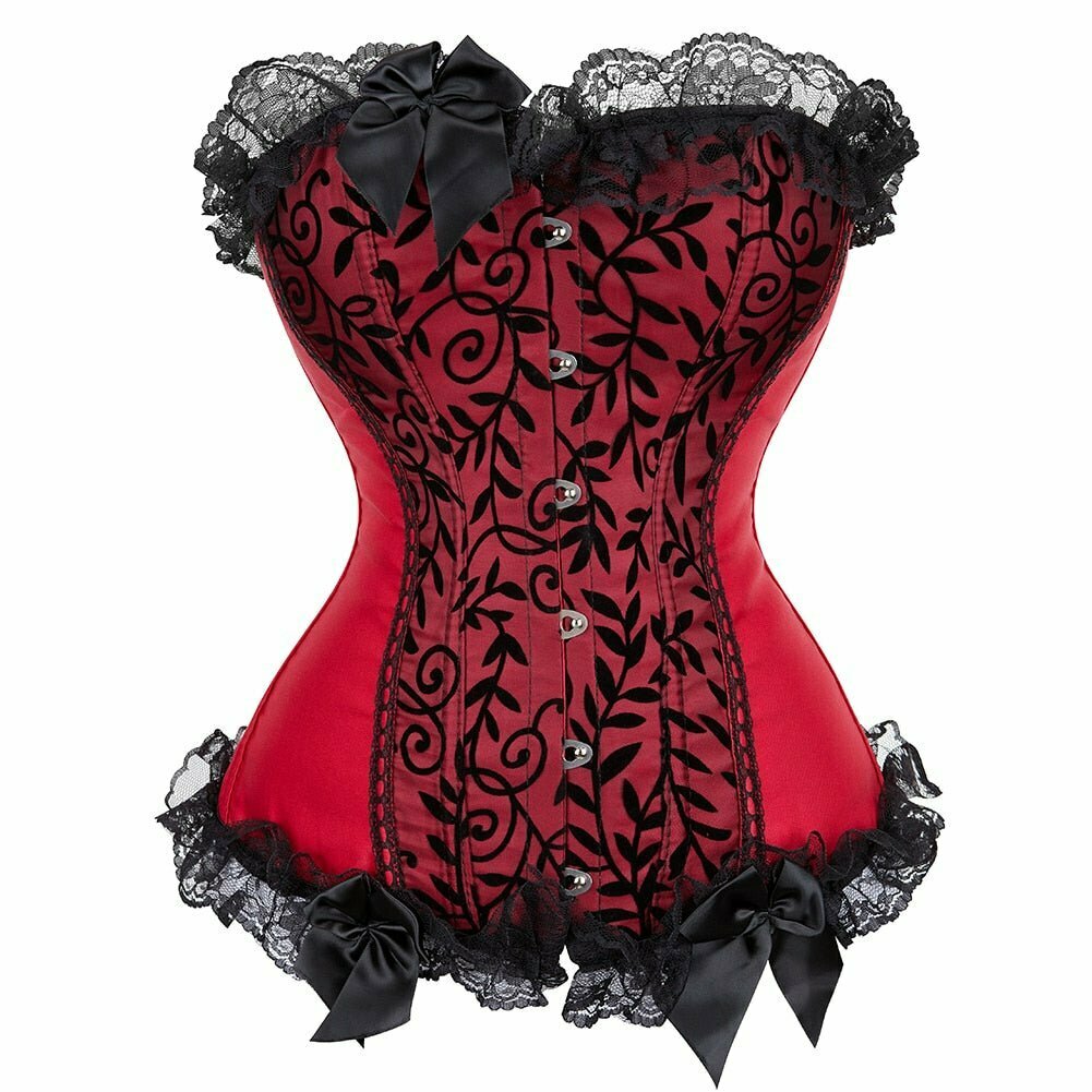 Y2K Grunge Lace Overbust Corset - Retro 90s Fashion, Gothic Y2K, Summer Party