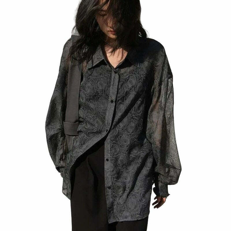 Y2K Grunge Lantern Sleeve Shirt - Retro 90s Fashion, Summer Outfits, and Party Looks