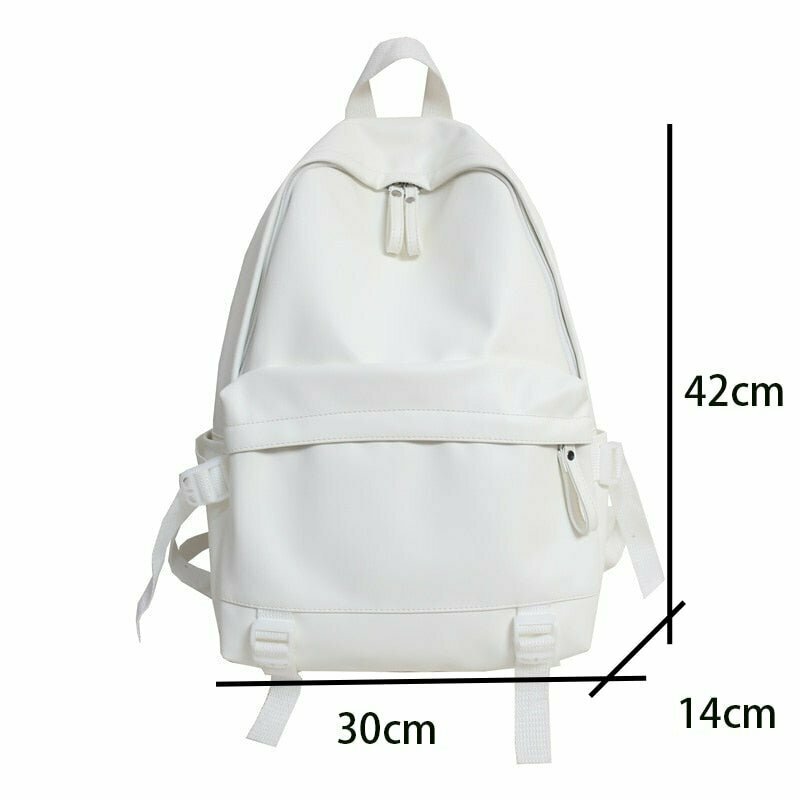 Y2K Grunge Leather Rucksack - Retro 90s Fashion Backpack for Summer Outfits & Parties