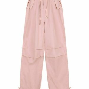 Y2K Grunge Low Waist Baggy Cargo Pants - 90s Retro Summer Outfit for Women