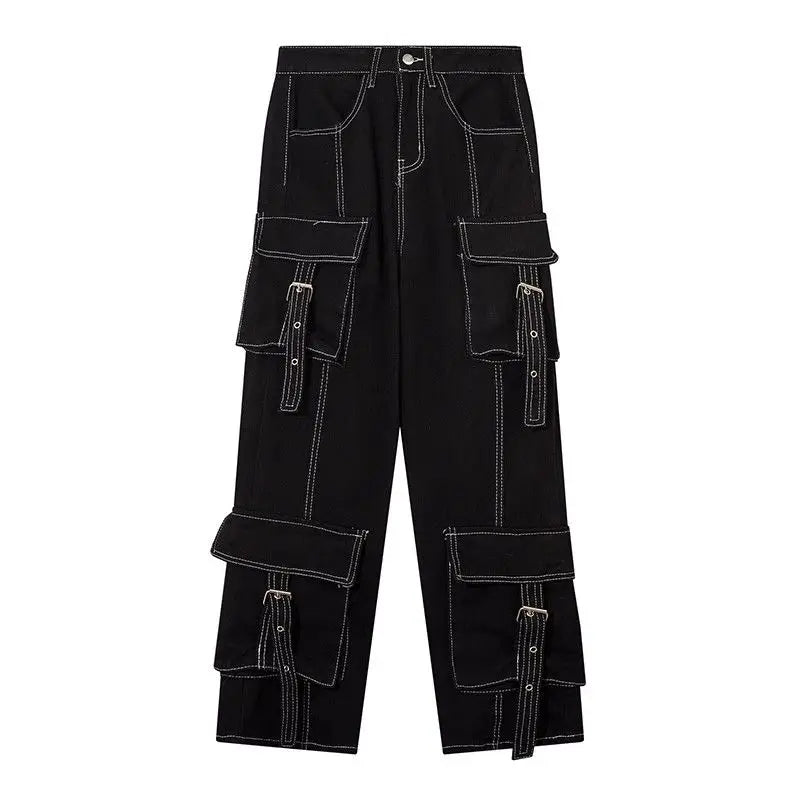 Y2K Grunge Multi-Pocket Pants - Retro 90s Fashion, Summer Outfits, and Clubwear