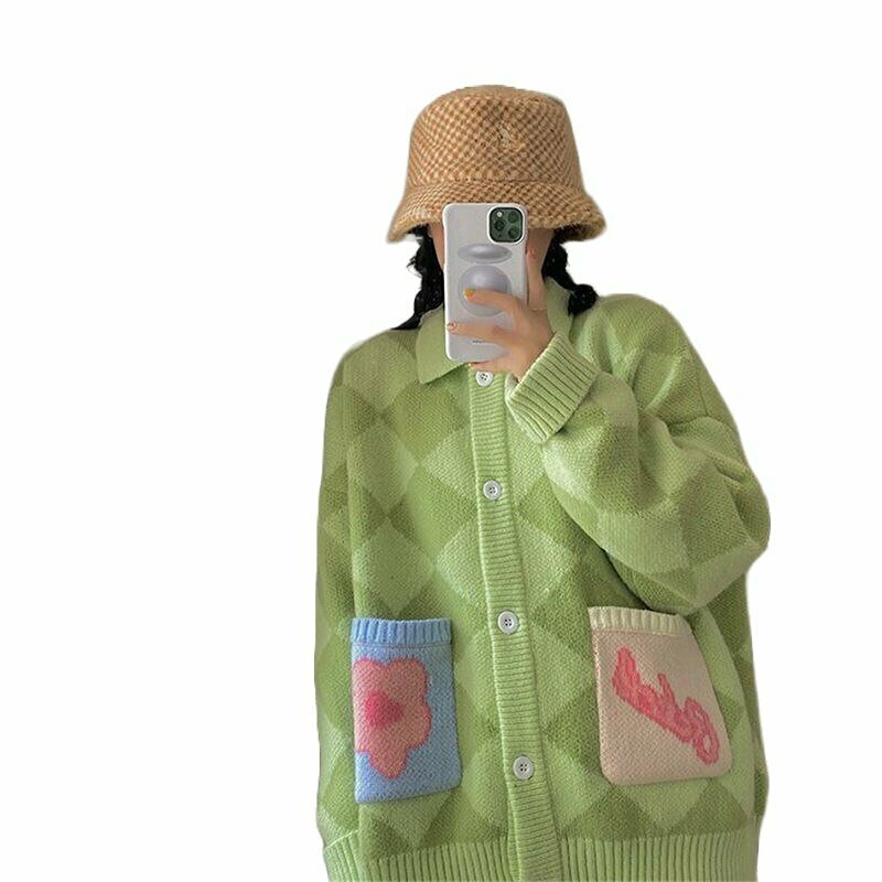 Y2K Grunge Oversize Cardigan - Retro 90s Fashion, Summer Outfits, and Pastel Goth Style