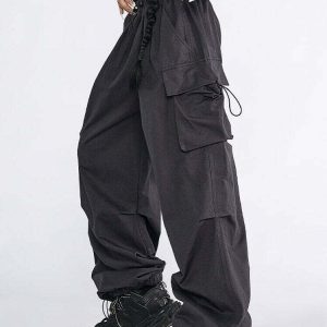 Y2K Grunge Oversize Cargo Pants - Retro 90s Fashion, Summer Y2K Outfits, Hip Hop