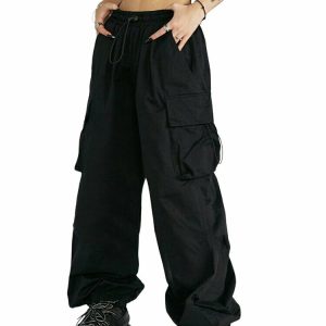 Y2K Grunge Oversize Cargo Pants - Retro 90s Fashion, Summer Y2K Outfits, Hip Hop