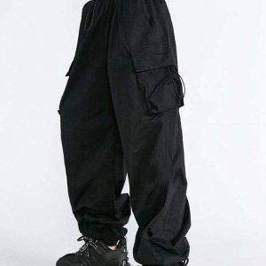 Y2K Grunge Oversize Cargo Pants - Retro 90s Fashion, Summer Y2K Outfits, Hip Hop