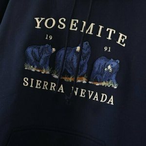 Y2K Grunge Oversize Hoodie with Animal Embroidery - Perfect for 90s and Y2K Summer Outfits