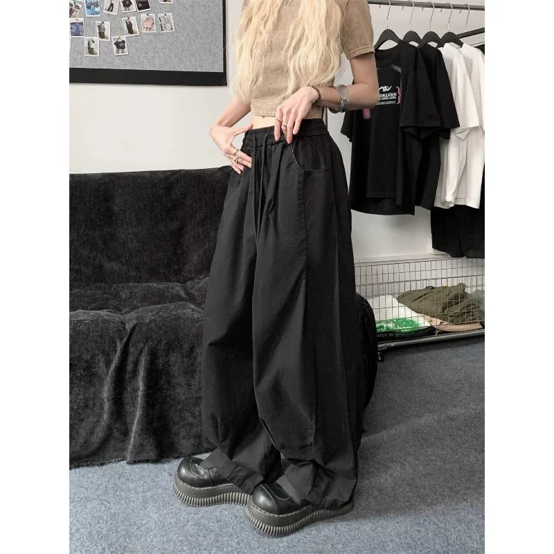 Y2K Grunge Oversized Baggy Cargo Pants - 90s Retro Summer Outfit, Y2K Fashion Essentials