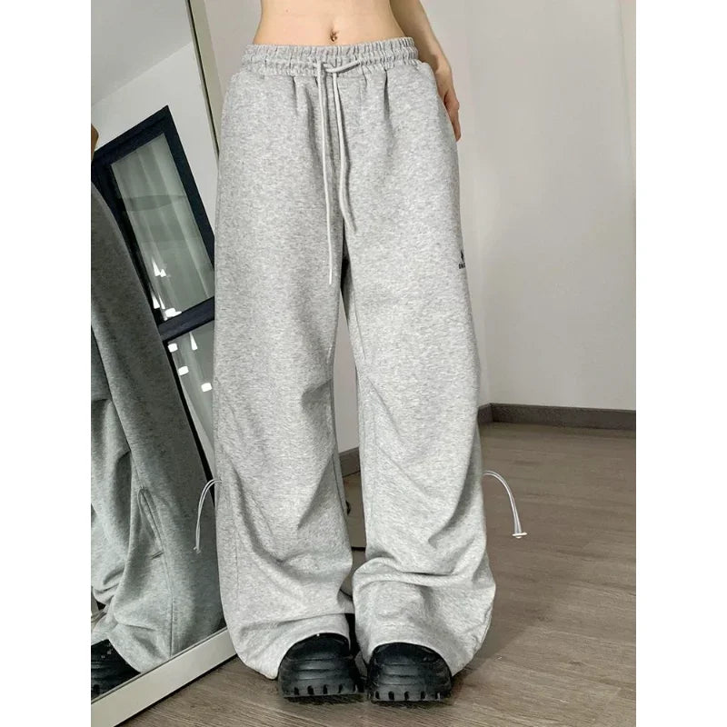 Y2K Grunge Oversized Gray Vintage Joggers - 90s Retro Summer Outfit Essentials