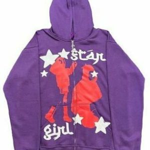 Y2K Grunge Oversized Retro Print Zip Hoodie - 90s Fashion, Summer Outfits, and Clubwear