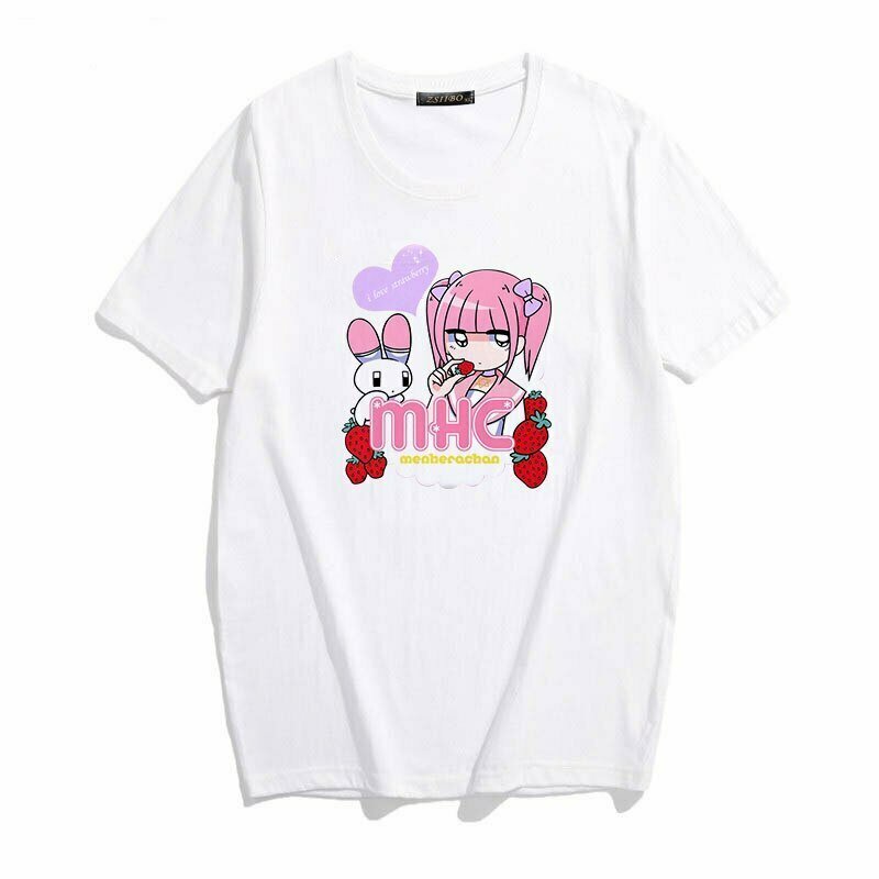 Y2K Grunge Pastel Anime T-Shirt - 90s Retro Summer Outfit, Baby Tees, Y2K