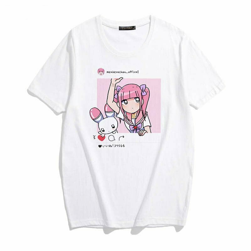 Y2K Grunge Pastel Anime T-Shirt - 90s Retro Summer Outfit, Baby Tees, Y2K