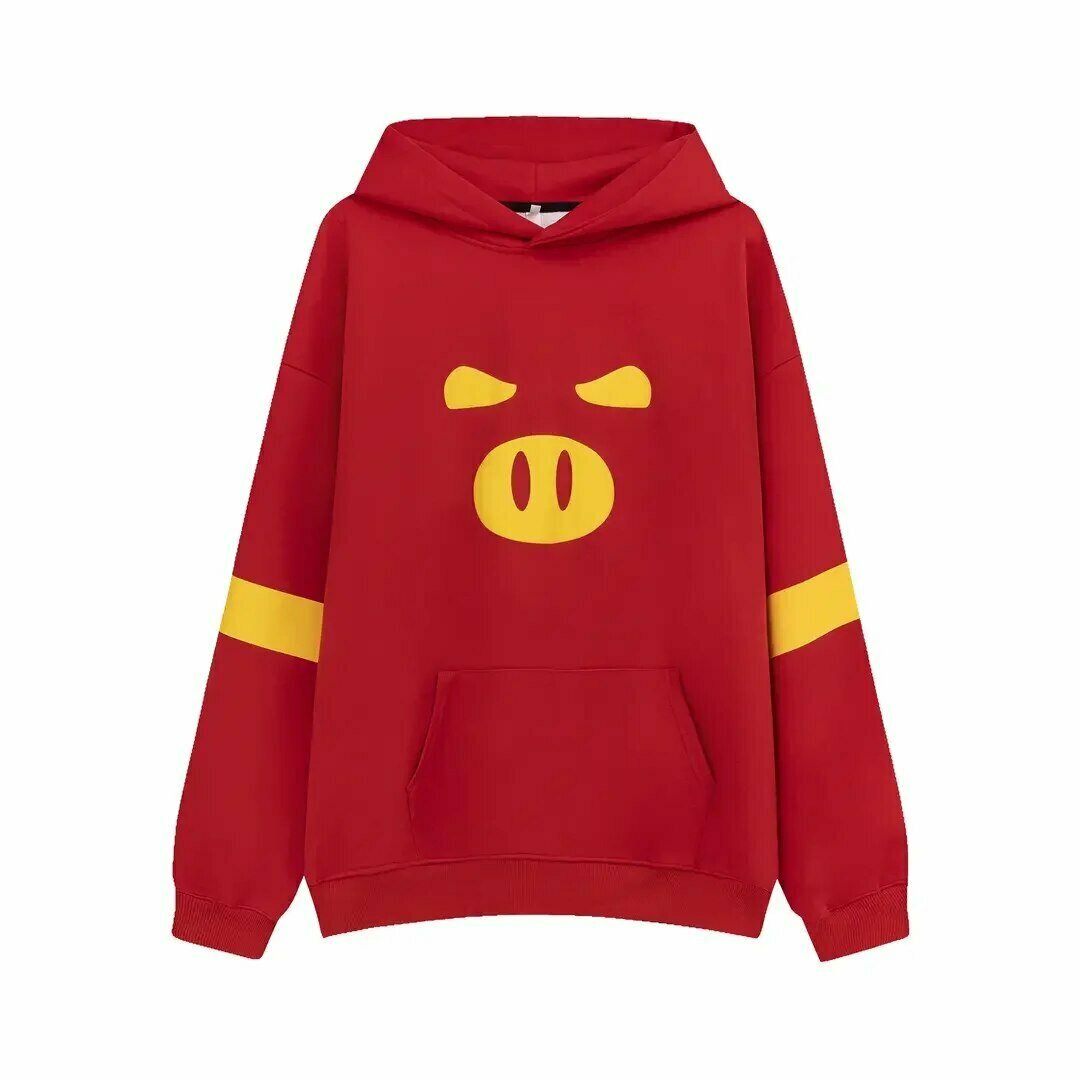 Y2K Grunge Piggy Couple Hoodie - Retro 90s Fashion, Summer Y2K Outfits, Pastel