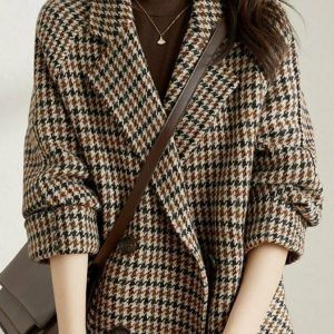 Y2K Grunge Plaid Coat - Retro 90s Fashion, Summer Outfits, and Party Looks