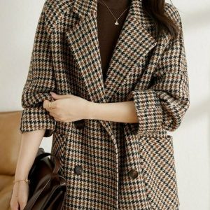 Y2K Grunge Plaid Coat - Retro 90s Fashion, Summer Outfits, and Party Looks