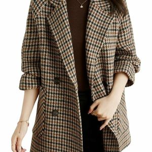 Y2K Grunge Plaid Coat - Retro 90s Fashion, Summer Outfits, and Party Looks