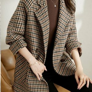 Y2K Grunge Plaid Coat - Retro 90s Fashion, Summer Outfits, and Party Looks