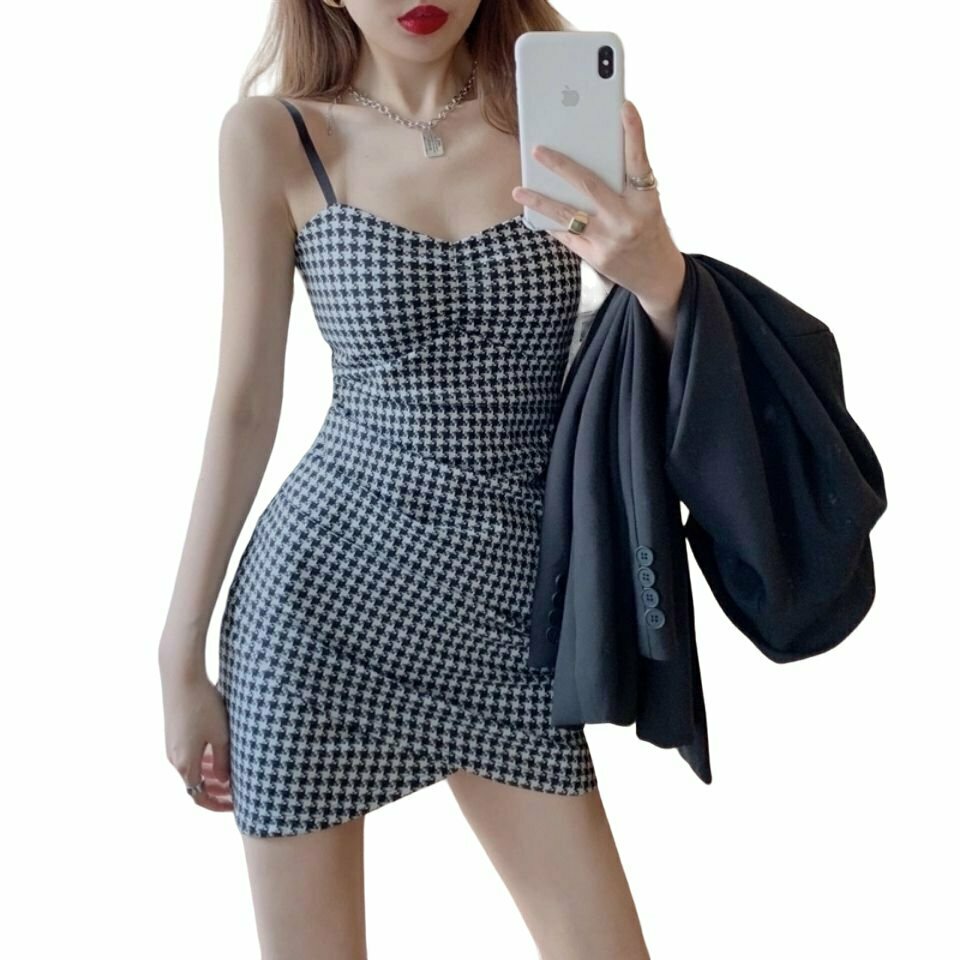 Y2K Grunge Plaid Dress - Retro 90s Summer Outfit, Perfect for Y2K Parties and Clubbing