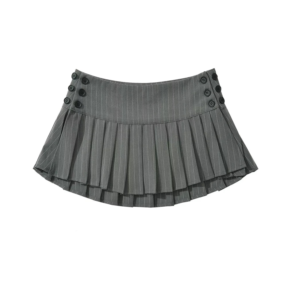 Y2K Grunge Plaid Pleated Mini Skirt - Retro 90s Fashion, Summer Outfits, and Club