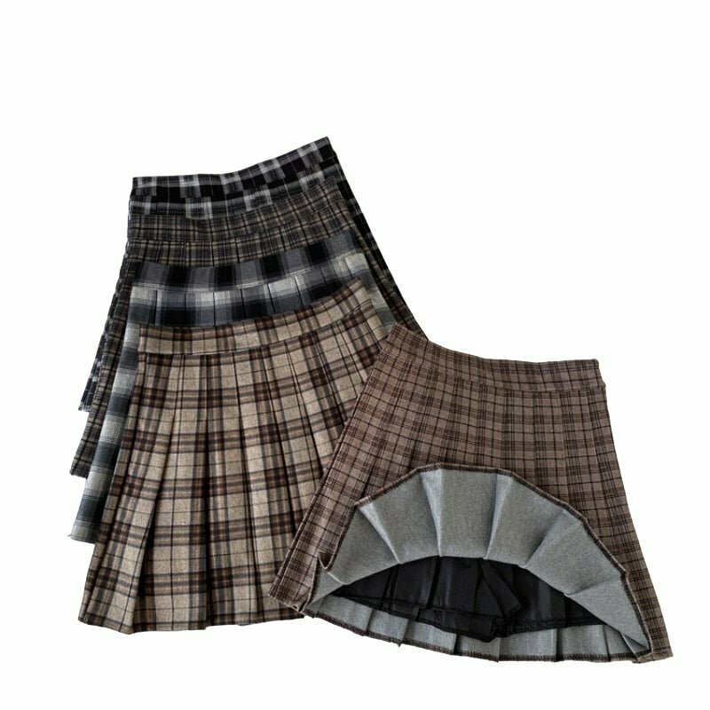 Y2K Grunge Plaid Pleated Skirt - Retro 90s Fashion, Summer Outfits, and Gothic Style