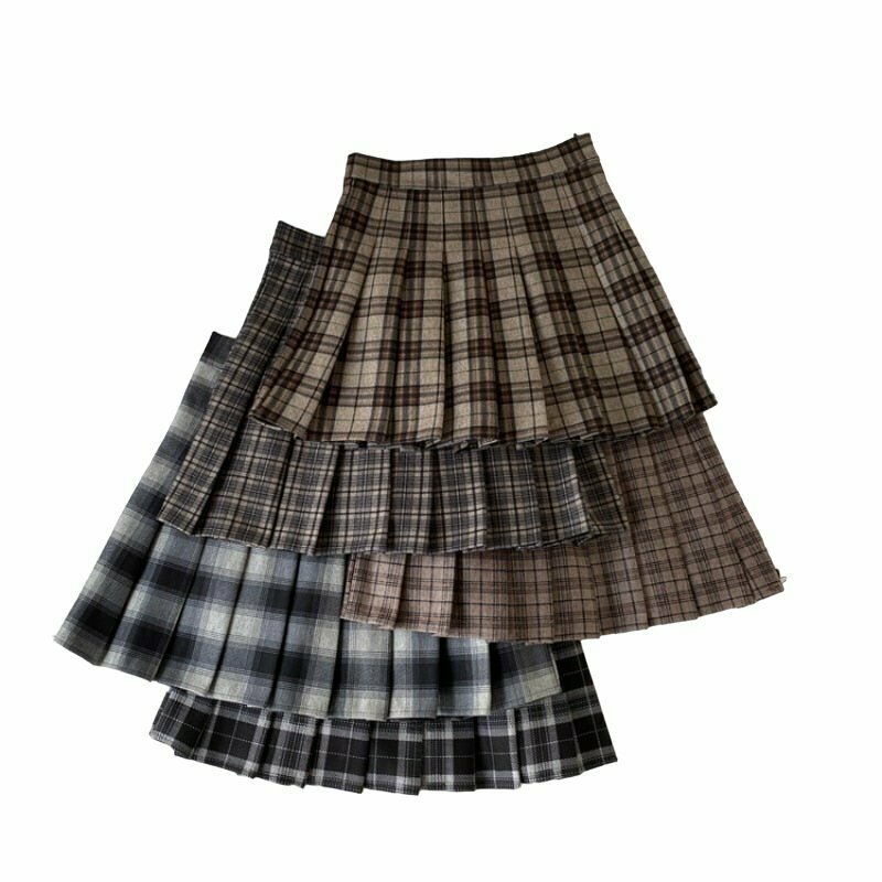 Y2K Grunge Plaid Pleated Skirt - Retro 90s Fashion, Summer Outfits, and Gothic Style