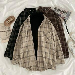 Y2K Grunge Plaid Shirt - Retro 90s Fashion, Summer Outfits, and Party Looks