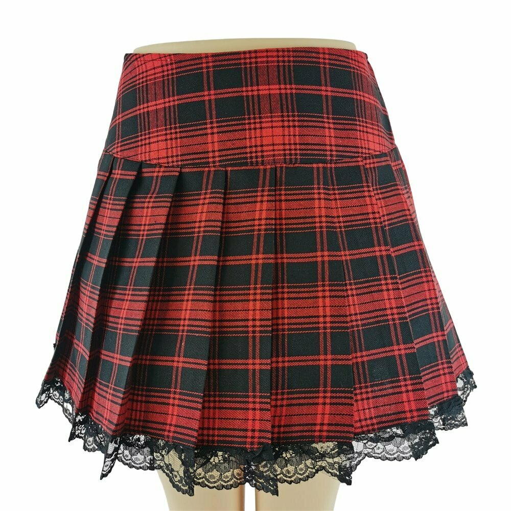 "Y2K Grunge Plaid Skirt - Retro 90s Fashion, Summer Outfits, and Gothic Y2