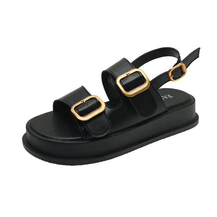 Y2K Grunge Platform Sandals - Retro 90s Fashion, Summer Y2K Outfits, Gothic Y2