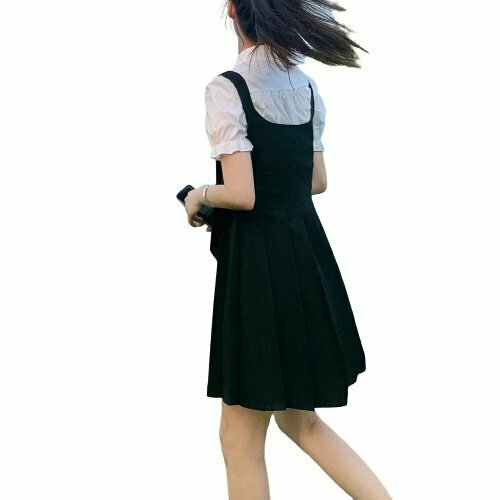 Y2K Grunge Pleated Dress - 90s Fashion, Retro Summer Outfit, Gothic Y2K Style