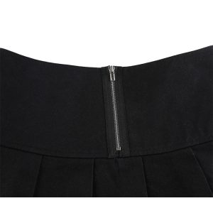 Y2K Grunge Pleated Mini Skirt - Retro 90s Fashion, Summer Y2K Outfits, Gothic