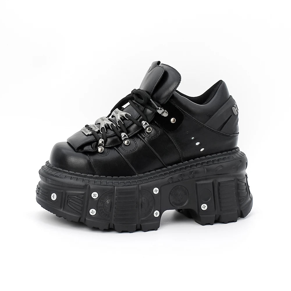 Y2K Grunge Punk Lace-up Ankle Sneakers - Retro 90s Fashion, Summer Y2K Outfits