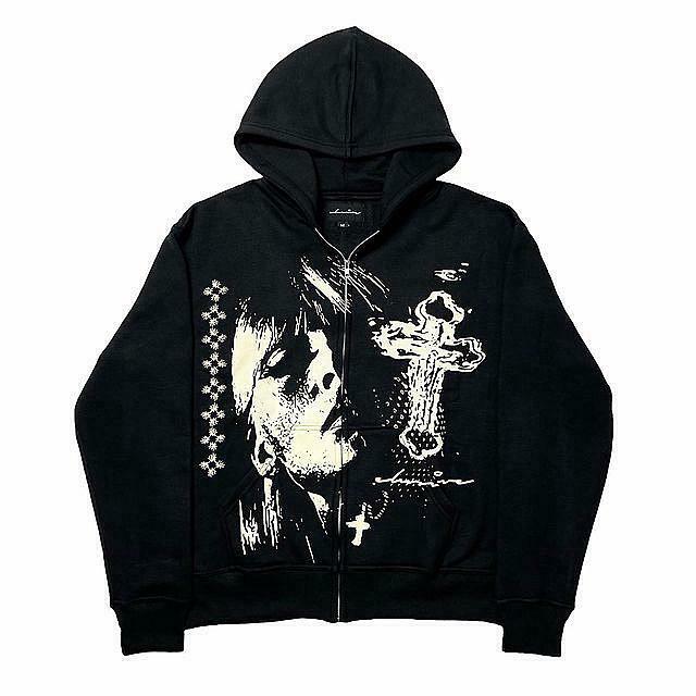 Y2K Grunge Punk Zipper Sweatshirt - Retro 90s Fashion, Summer Outfits, and Clubwear