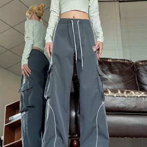 Y2K Grunge Retro Oversize Cargo Pants - 90s Fashion, Summer Outfits, and Hip Hop Style