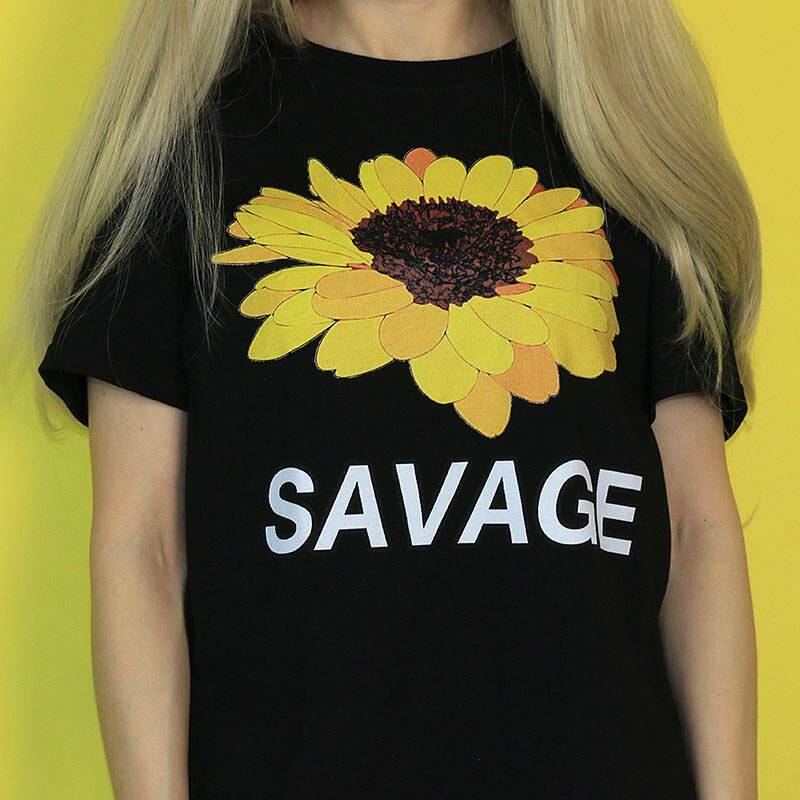 Y2K Grunge Savage T-Shirt - Retro 90s Fashion, Summer Outfits, and Club Party Looks