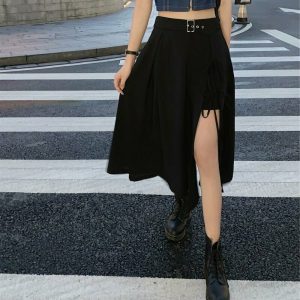 Y2K Grunge Skater Girl Punk Skirt - Retro 90s Fashion, Summer Y2K Outfits,