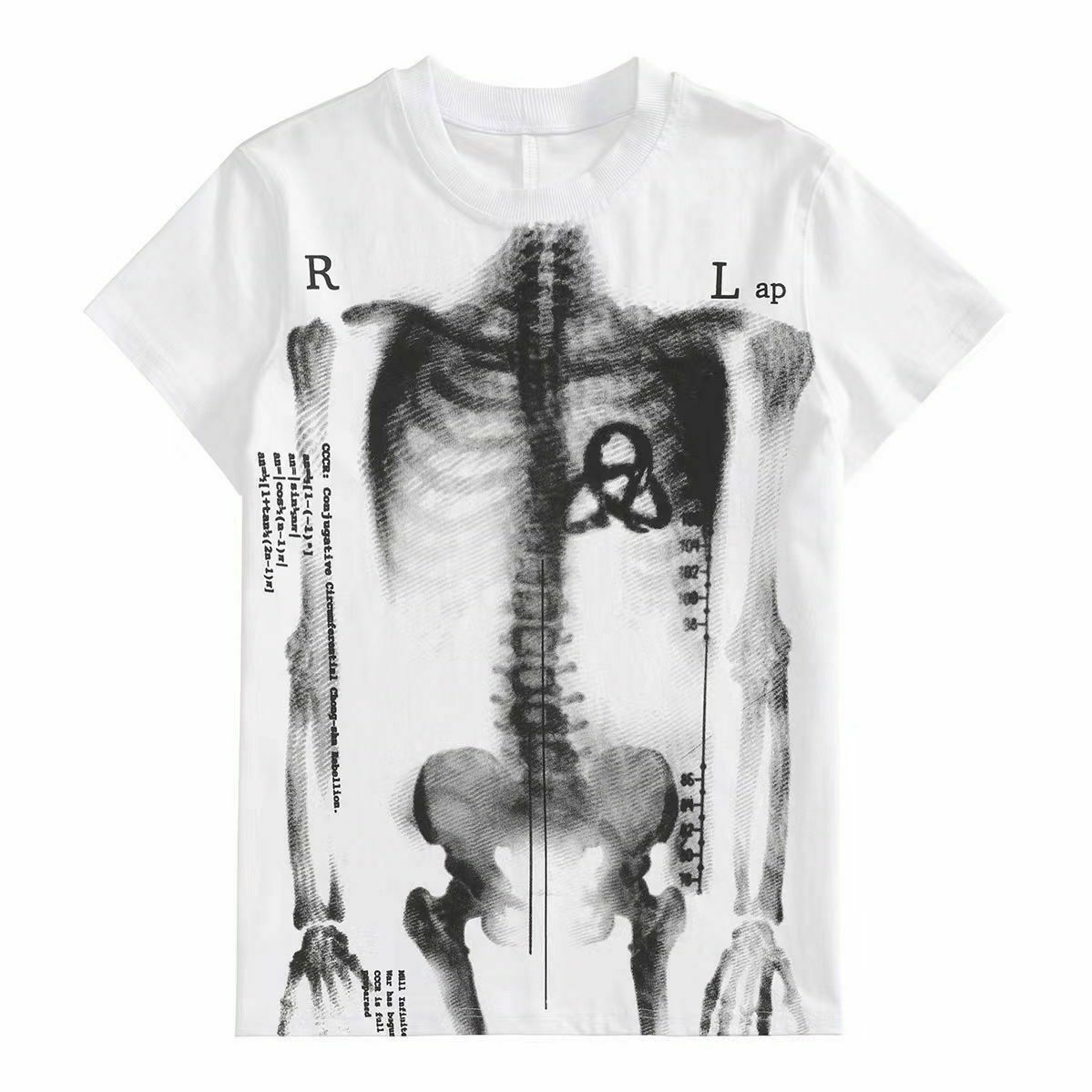 Y2K Grunge Skeleton Punk T-Shirt - Retro 90s Summer Outfit, Gothic Y2K Fashion