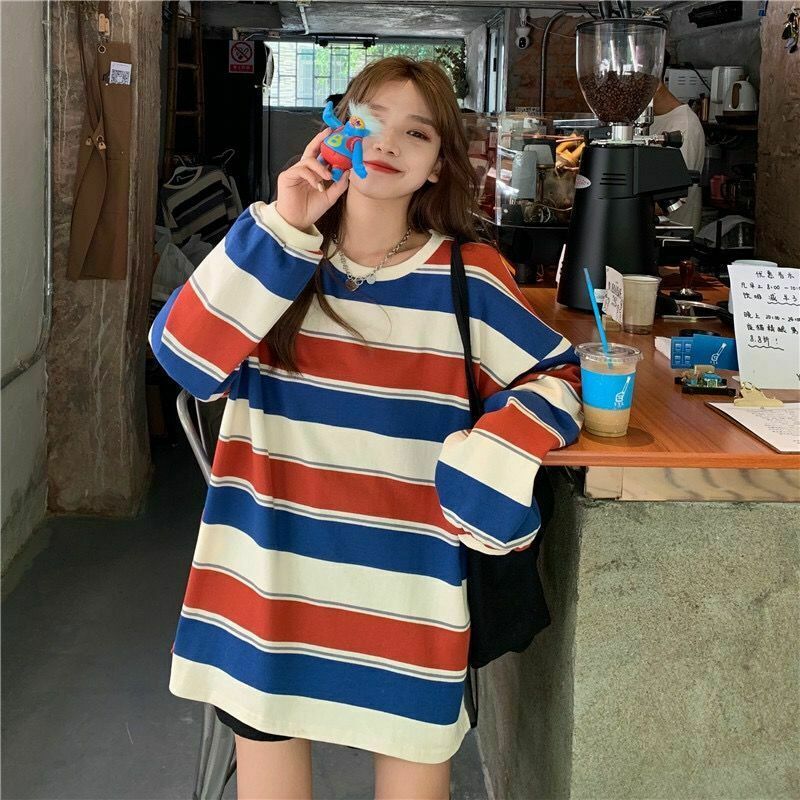 Y2K Grunge Striped Aesthetic T-Shirt - Retro 90s Summer Outfit, Baby Tees, Y2