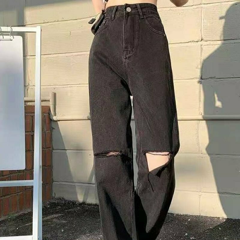 Y2K Grunge Summer Pants with Holes - Retro 90s Fashion, Y2K Outfits, and Gothic