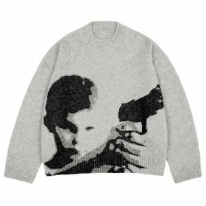 Y2K Grunge Summer Sweater - Retro 90s Fashion, Y2K Outfits, Baby Tees,