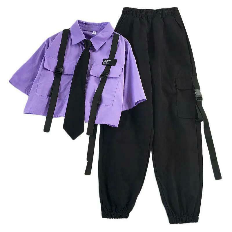 Y2K Grunge Two-Piece College Style Suit Set - 90s Fashion, Retro Summer Outfits, Y2