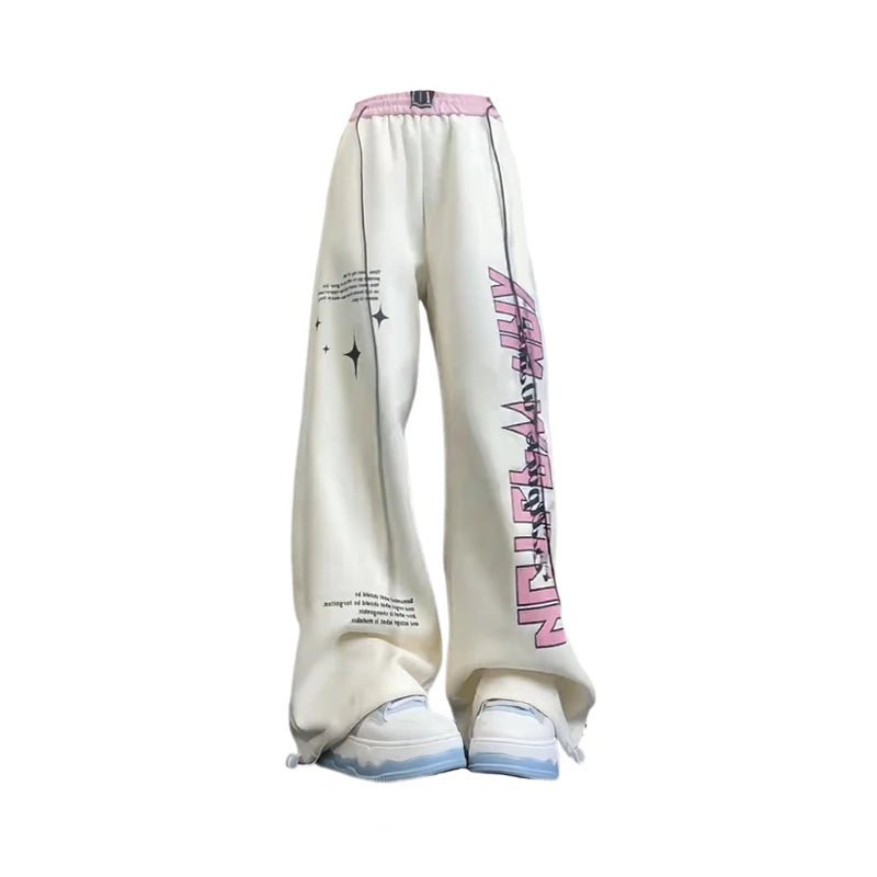 Y2K Grunge Urban Graffiti Lounge Pants - 90s Retro Summer Outfit, Y2K Fashion Essentials