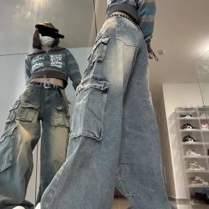 Y2K Grunge Urban Safari Cargo Pants - Retro 90s Fashion, Summer Y2K Outfits, Pastel