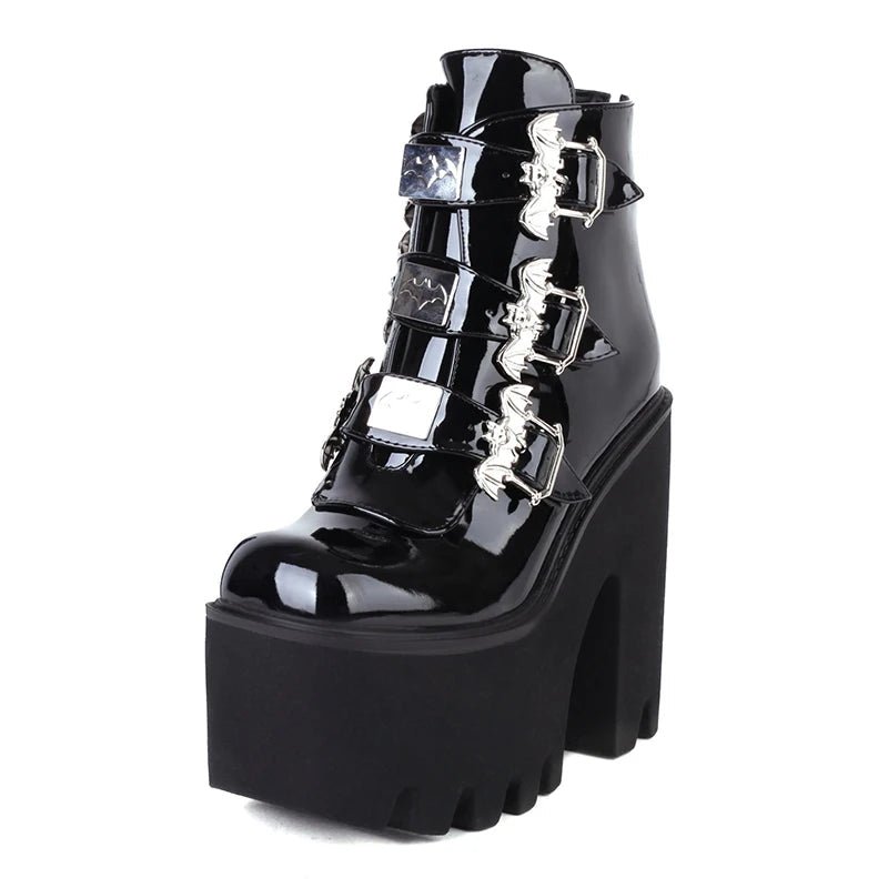 Y2K Grunge Vampire Cosplay Boots - Retro 90s Fashion, Gothic Y2K, Dark Y2K