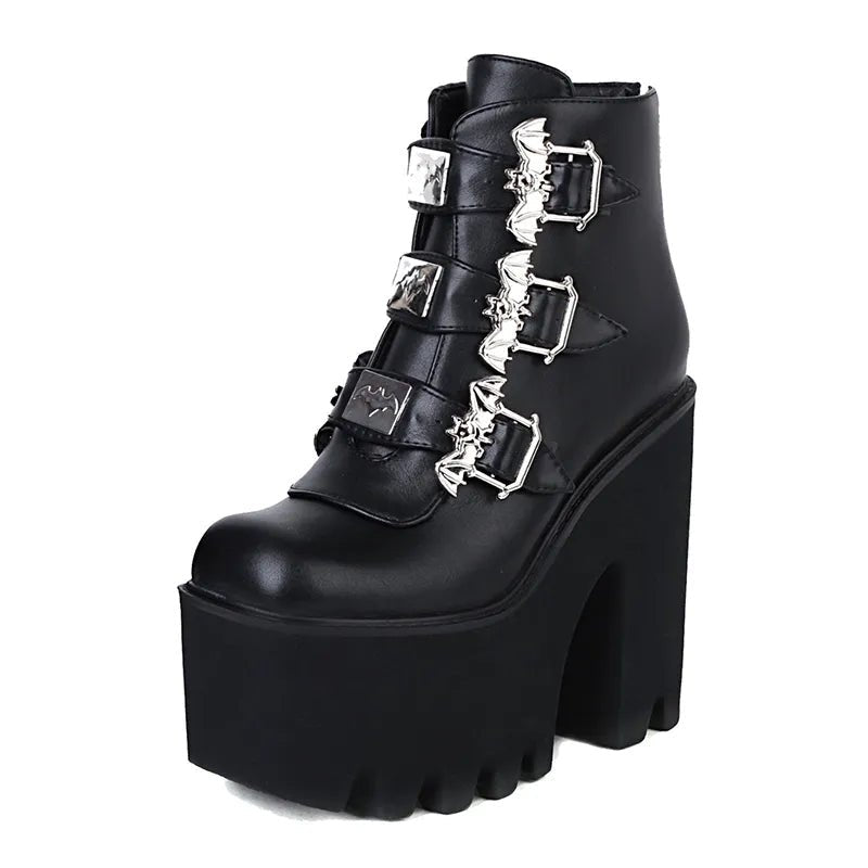 Y2K Grunge Vampire Cosplay Boots - Retro 90s Fashion, Gothic Y2K, Dark Y2K