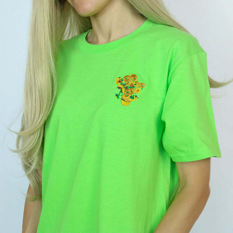 Y2K Grunge Van Gogh Sunflowers Tee - Retro 90s Summer Outfit, Pastel Goth Style