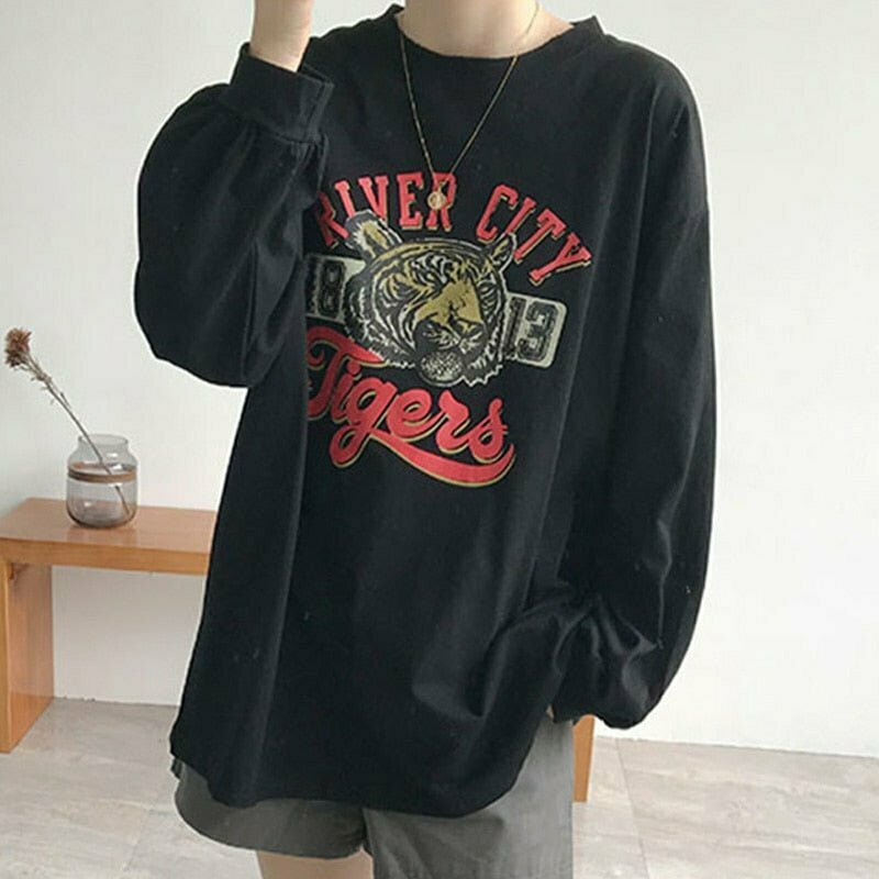 Y2K Grunge Vintage Aesthetic Long Sleeve T-Shirt - 90s Retro Summer Outfit Essentials