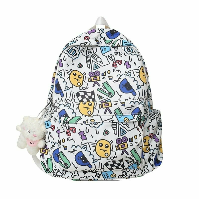 Y2K Grunge Waterproof Nylon Bookbag Backpack - Retro 90s Fashion, Summer & Party Outfits