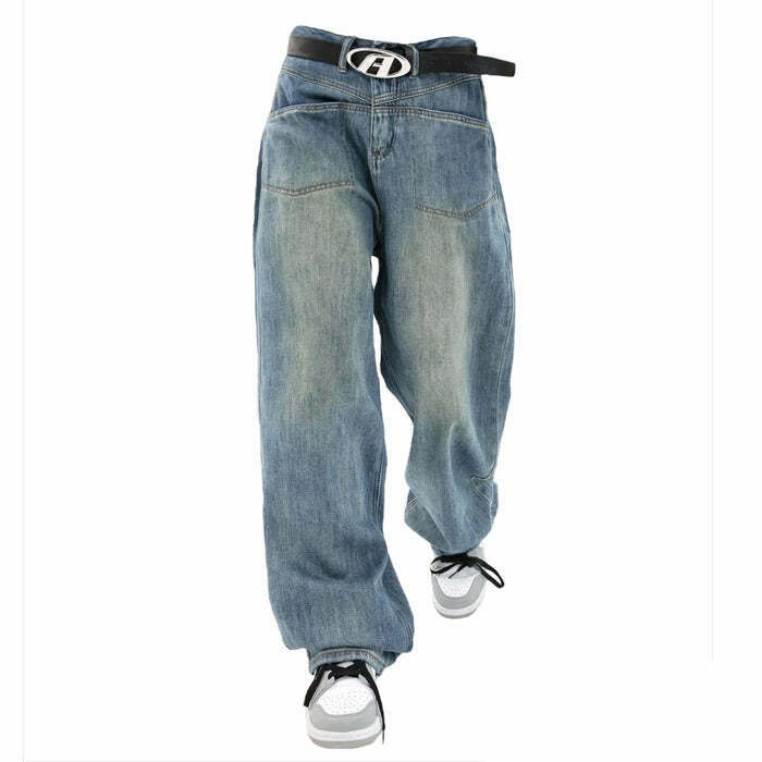 Y2K Grunge Wide Jeans - Retro 90s Fashion, Summer Outfits, and Hip Hop Style